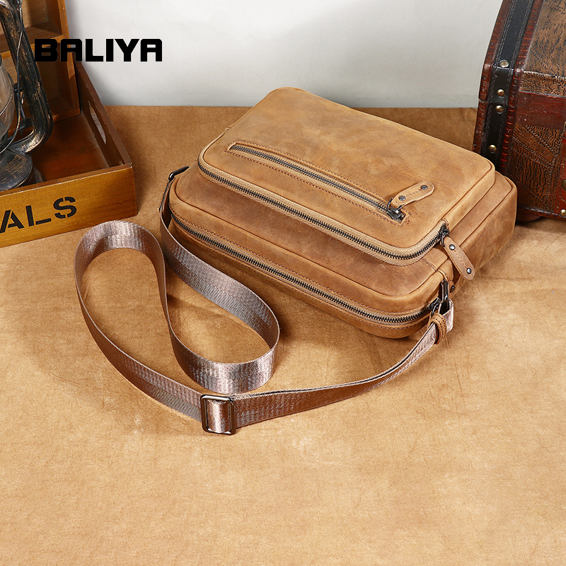 brown leather shoulder bag is a gift
