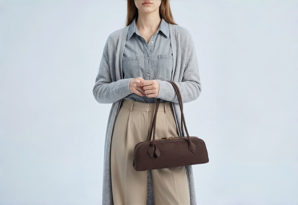 Baliya Premium Top-Grain Leather Handbag: Factory Direct Customizable Multi-Wear Luxury Bag 8108-13#