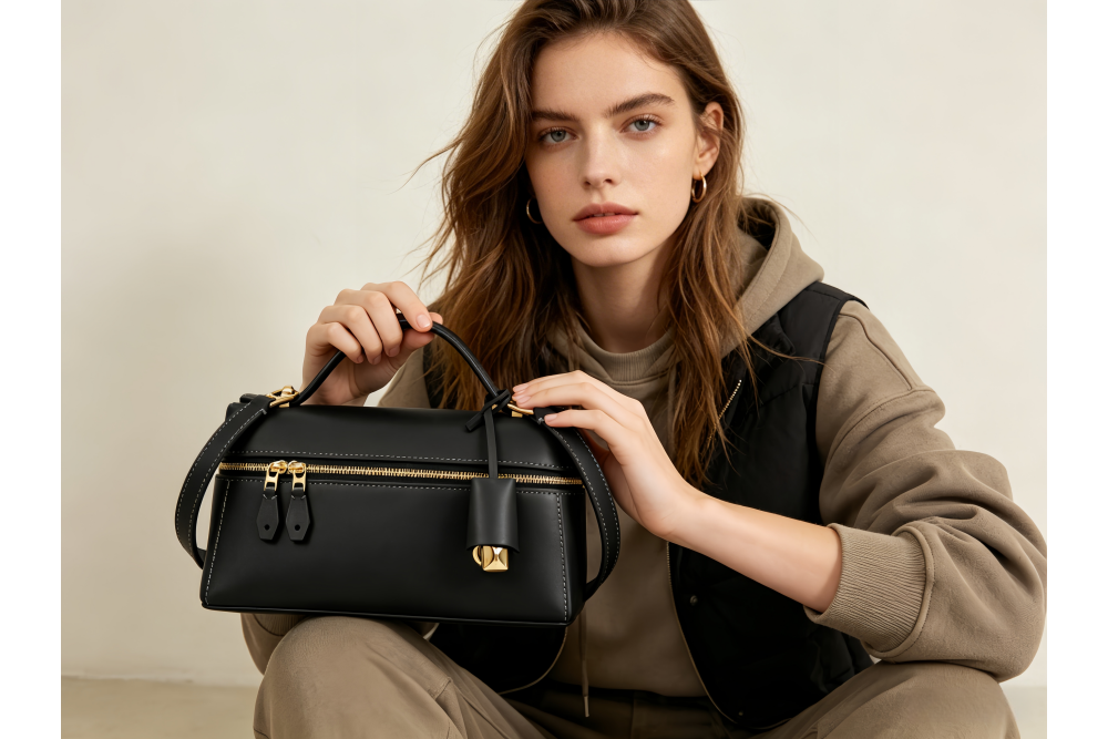 Baliya Premium Top-Grain Leather Handbag: Factory Direct Customizable Multi-Wear Luxury Bag 8108-13#