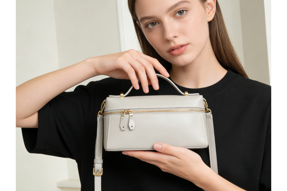 Baliya Premium Top-Grain Leather Handbag: Factory Direct Customizable Multi-Wear Luxury Bag 8108-13#