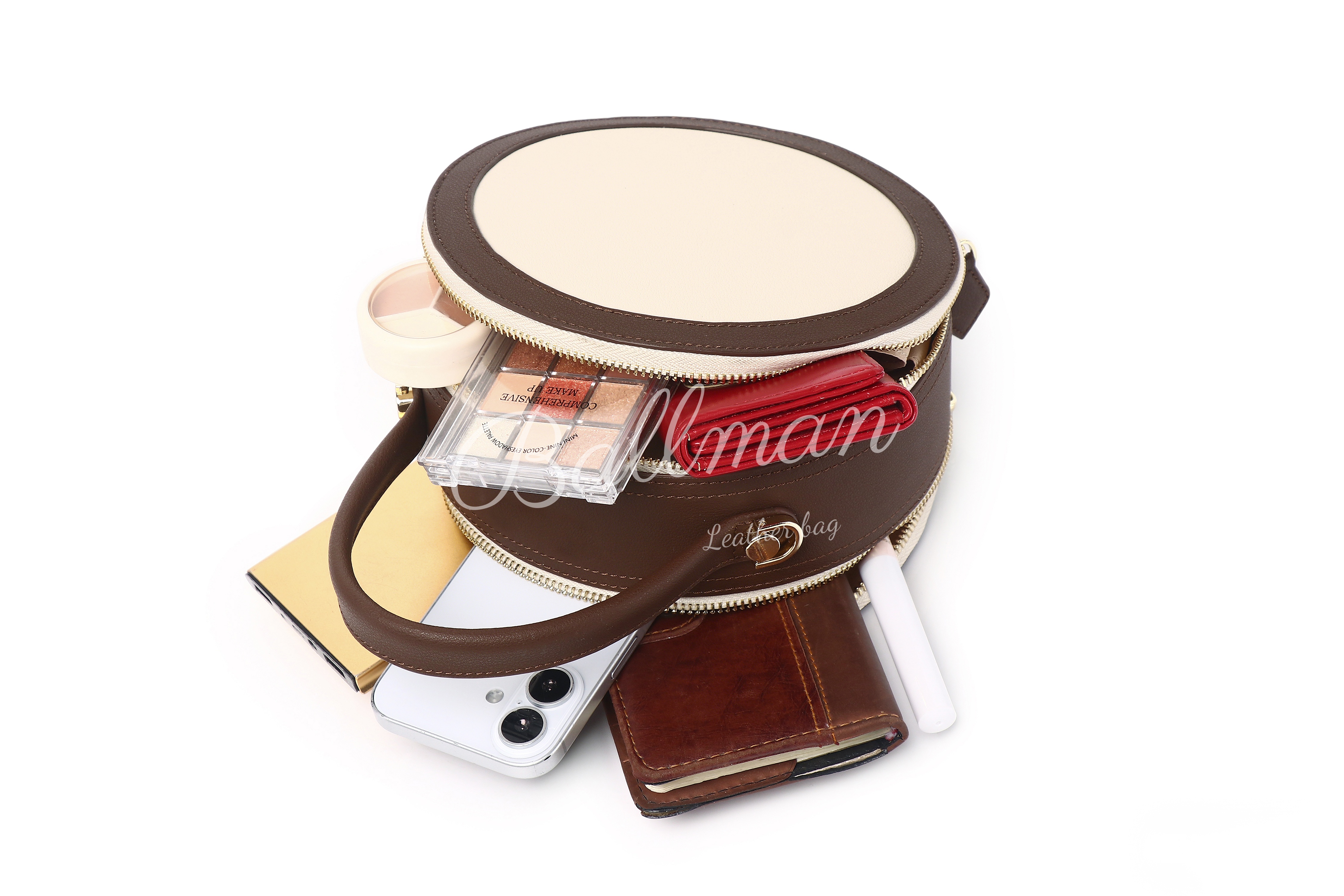 Baliya Premium Top-Grain Leather Handbag: Factory Direct Customizable Multi-Wear Luxury Bag 8108-13#