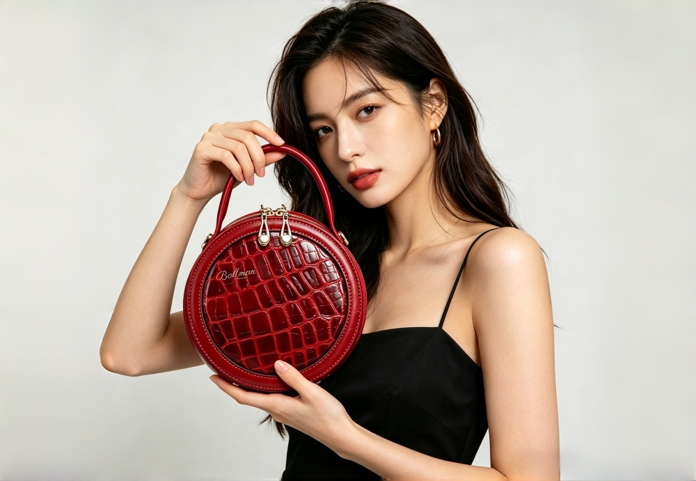 Baliya Premium Top-Grain Leather Handbag: Factory Direct Customizable Multi-Wear Luxury Bag 8108-13#