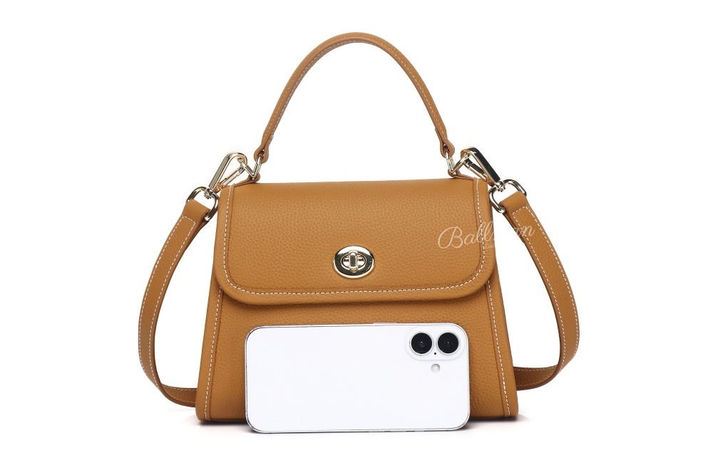 Baliya Premium Top-Grain Leather Handbag: Factory Direct Customizable Multi-Wear Luxury Bag 8108-13#