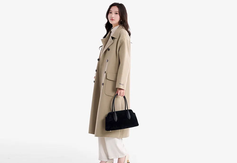 Baliya Genuine Leather Suede Handbag Factory Customizable Multi-Color Women’s Dual-Strap Shoulder Crossbody Bag 8108-12#