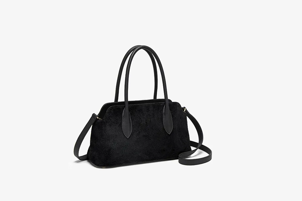 Baliya Genuine Leather Suede Handbag Factory Customizable Multi-Color Women’s Dual-Strap Shoulder Crossbody Bag 8108-12#