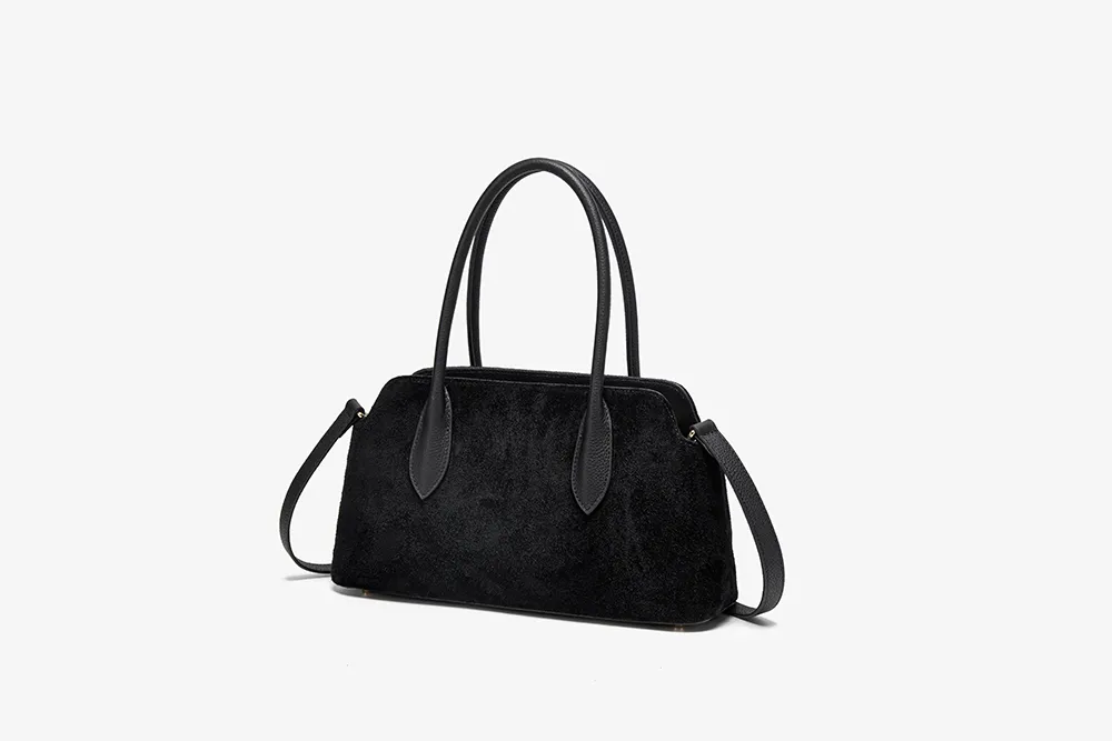 Baliya Genuine Leather Suede Handbag Factory Customizable Multi-Color Women’s Dual-Strap Shoulder Crossbody Bag 8108-12#