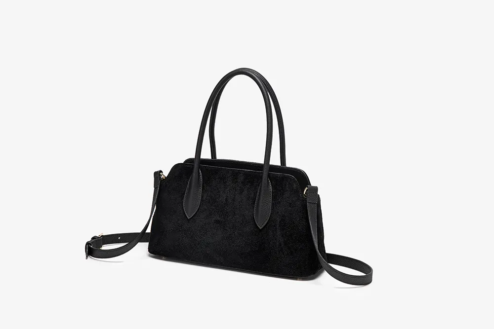 Baliya Genuine Leather Suede Handbag Factory Customizable Multi-Color Women’s Dual-Strap Shoulder Crossbody Bag 8108-12#