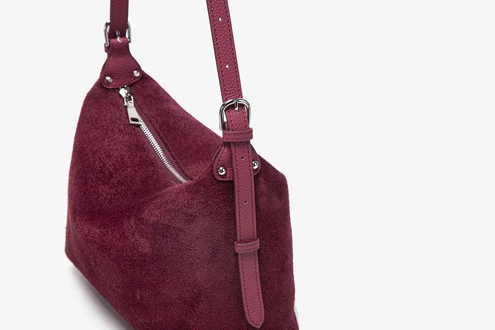 Suede Crescent Crossbody Bags Factory Direct Women’s Stylish Shoulder Purses 8108-10#