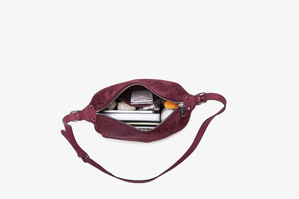 Suede Crescent Crossbody Bags Factory Direct Women’s Stylish Shoulder Purses 8108-10#