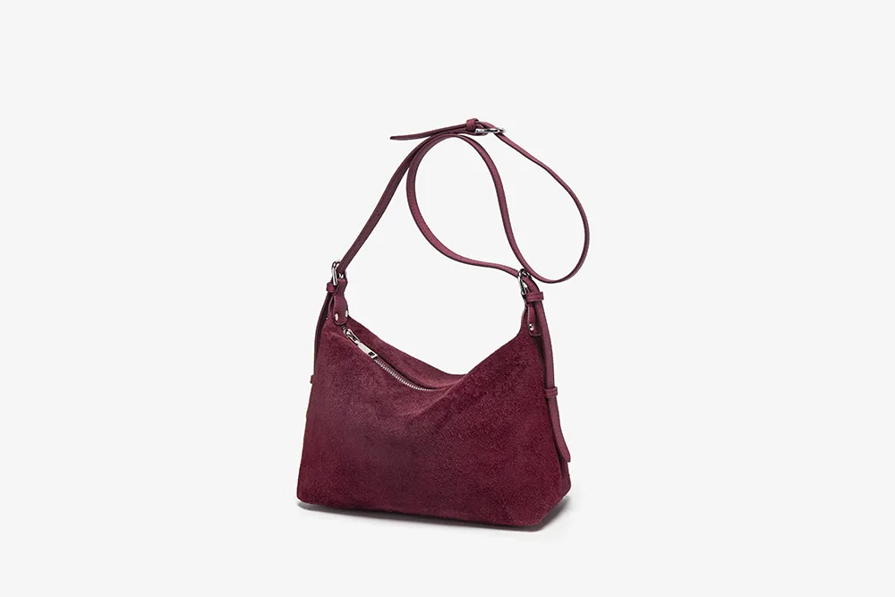 Suede Crescent Crossbody Bags Factory Direct Women’s Stylish Shoulder Purses 8108-10#