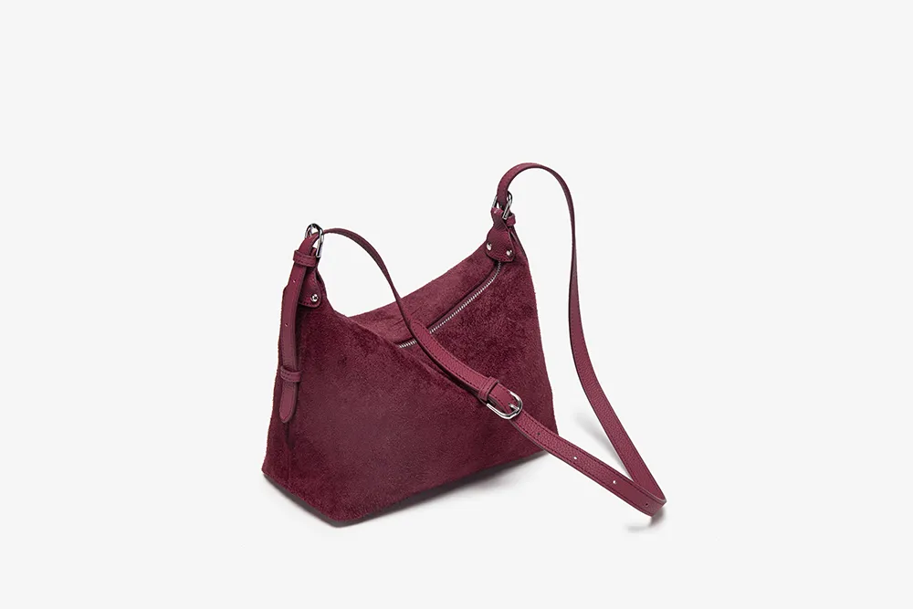 Suede Crescent Crossbody Bags Factory Direct Women’s Stylish Shoulder Purses 8108-10#
