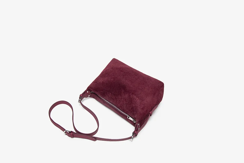 Suede Crescent Crossbody Bags Factory Direct Women’s Stylish Shoulder Purses 8108-10#