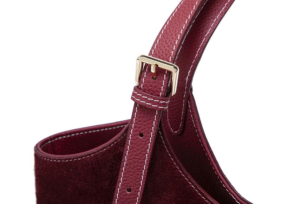 Baliya Premium Genuine Leather Tote: Factory-Customizable Suede & Leather Handbag for Daily Use 8108-20#