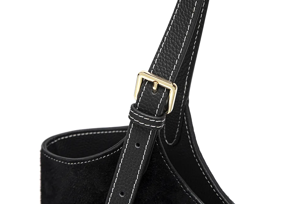 Baliya Premium Genuine Leather Tote: Factory-Customizable Suede & Leather Handbag for Daily Use 8108-20#