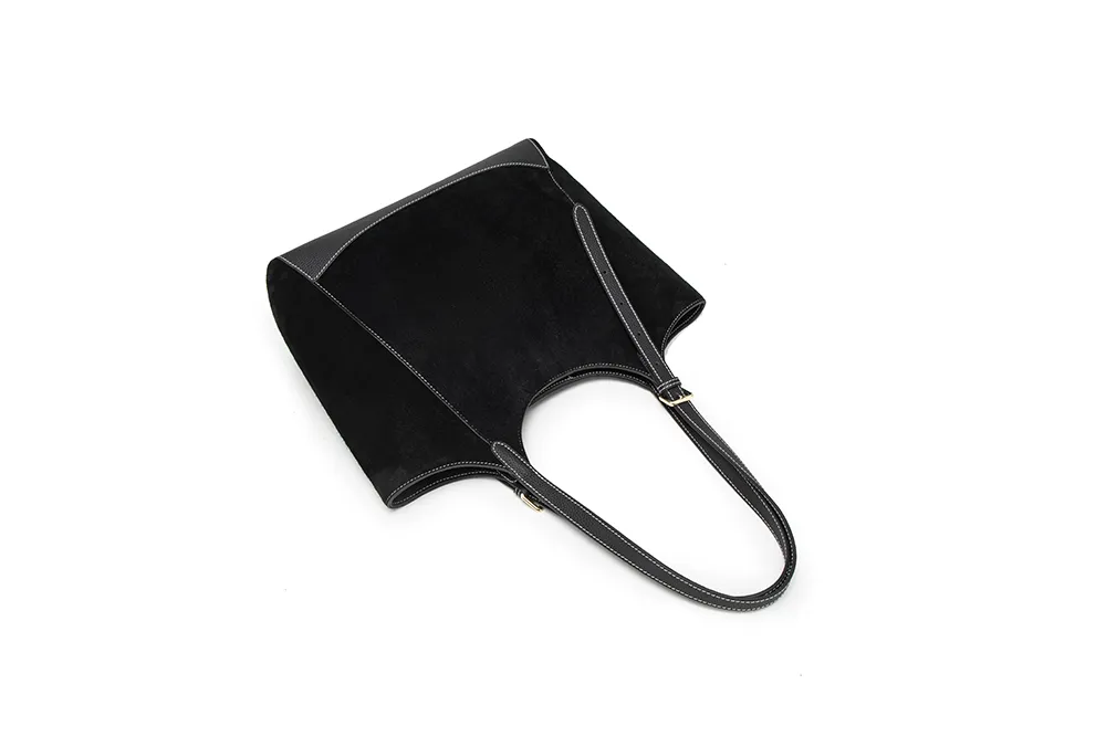 Baliya Premium Genuine Leather Tote: Factory-Customizable Suede & Leather Handbag for Daily Use 8108-20#