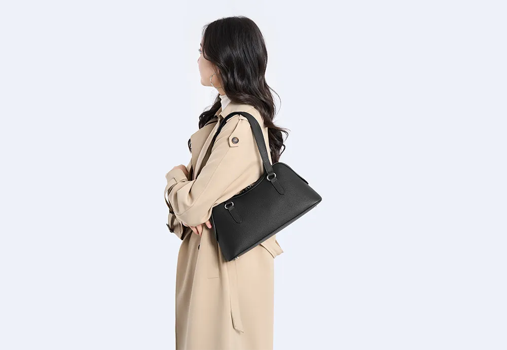 Baliya Factory-Customizable Leather Shoulder Bag: Adjustable Strap Satchel with Premium Craftsmanship for Daily & Formal Outings 8108-21#