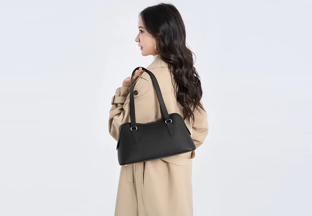 Baliya Factory-Customizable Leather Shoulder Bag: Adjustable Strap Satchel with Premium Craftsmanship for Daily & Formal Outings 8108-21#