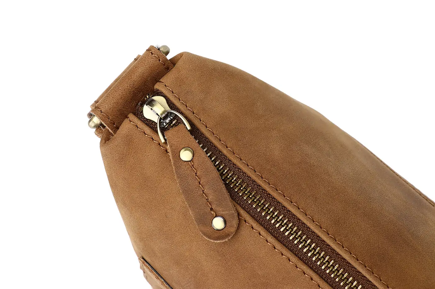 Perfectly Sized: Our Crazy Horse Leather Men's Bag.