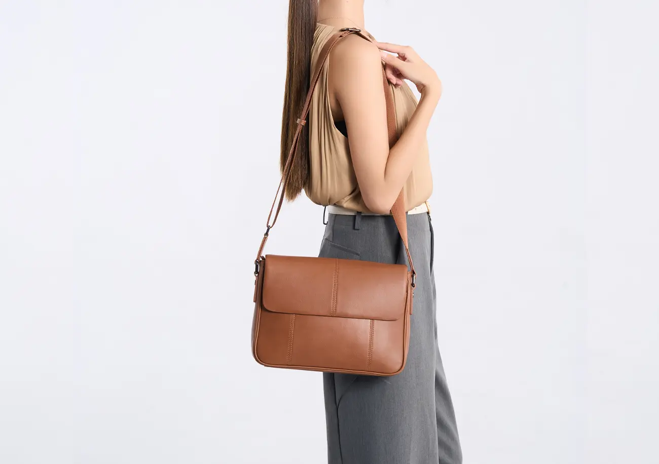 Baliya H98033 Soft Brown Shoulder Bag Ladies Leather Custom Leather Goods