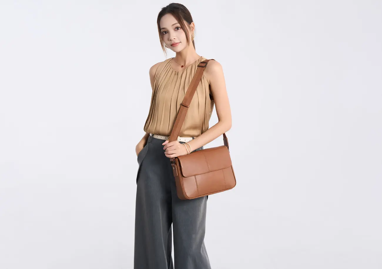 Baliya H98033 Soft Brown Shoulder Bag Ladies Leather Custom Leather Goods
