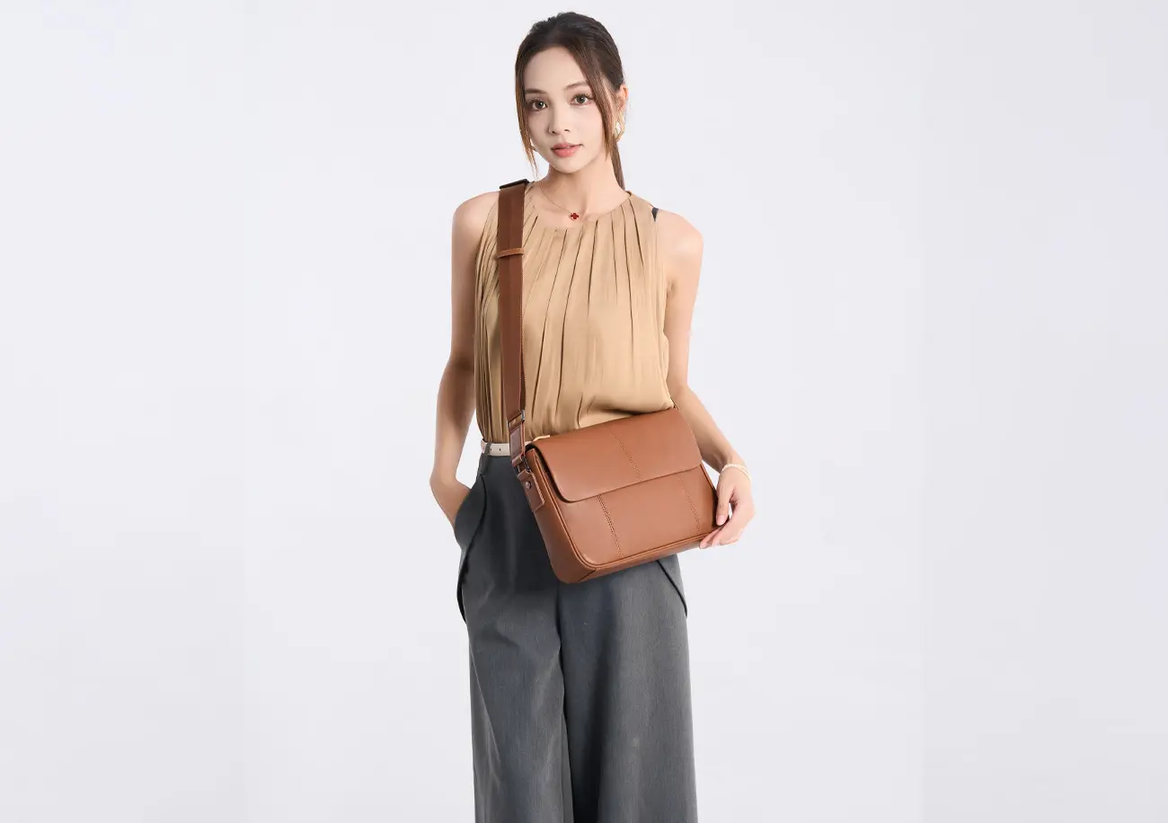 Baliya H98033 Soft Brown Shoulder Bag Ladies Leather Custom Leather Goods