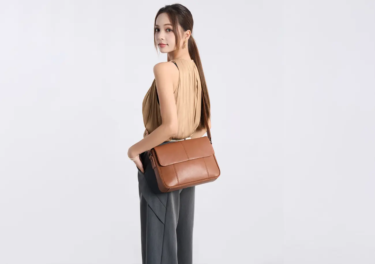 Baliya H98033 Soft Brown Shoulder Bag Ladies Leather Custom Leather Goods