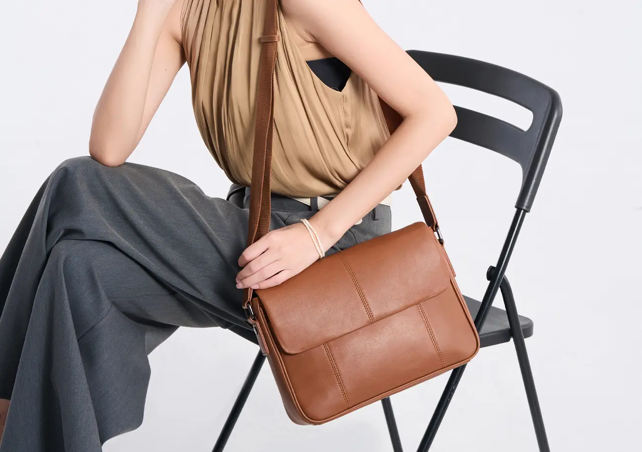 Baliya H98033 Soft Brown Shoulder Bag Ladies Leather Custom Leather Goods