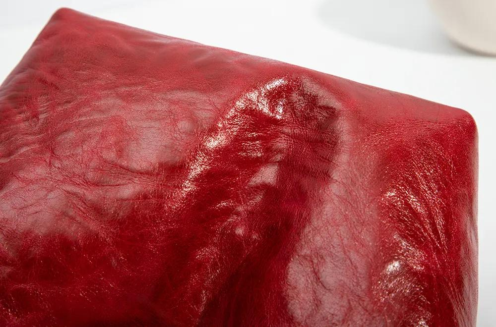 Baliya H98037 Red Leather Shoulder Bag First Layer Leather Crossbody Bags Women