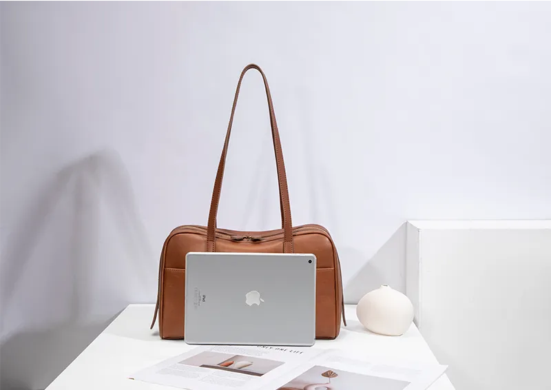 Genuine Leather Clutch Handbag for Women Ladies Rfid Clutch Purse With Wrislet Double-Zippered Crossbody Sling Bag for Women