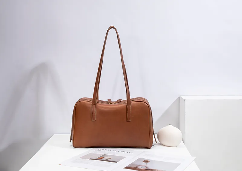 Genuine Leather Clutch Handbag for Women Ladies Rfid Clutch Purse With Wrislet Double-Zippered Crossbody Sling Bag for Women
