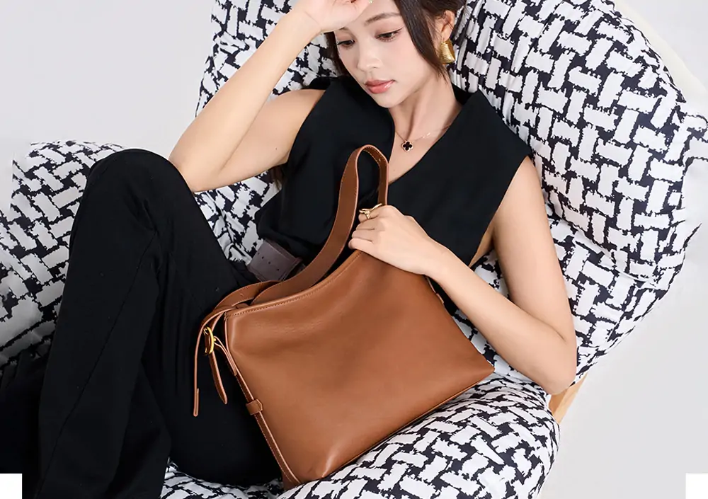 OEM Crossbody Bag High-quality Retro shoulder Bag Fashionable Handbag Genuine Leather Women's Bag