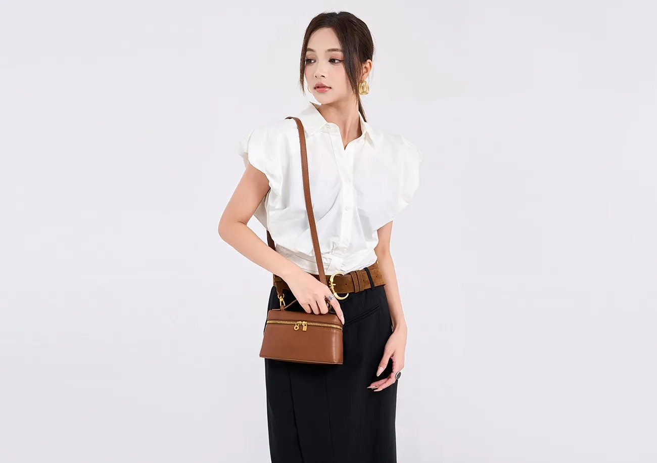 Custom Logo Quilted Genuine Leather Ladies Handbag Fashionable Women's Shoulder Bag with Zipper Closure Bolso De Mujer