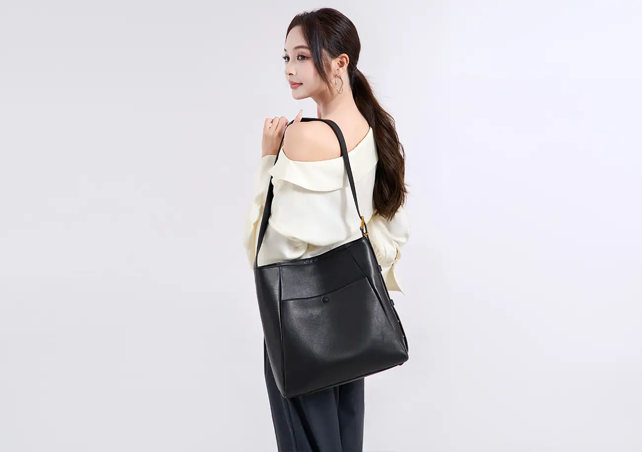 OEM Fashion Designer Tote Handbags Women High Quantity Genuine Leather Shoulder Bag for Lady