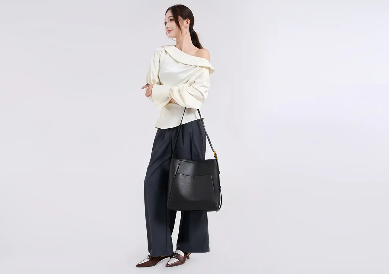 OEM Fashion Designer Tote Handbags Women High Quantity Genuine Leather Shoulder Bag for Lady