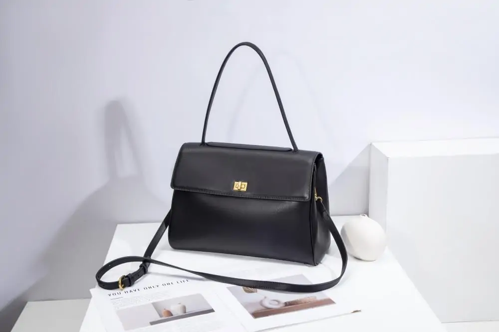 Custom Logo Genuine Leather Ladies Handbags Vintage Tote Bag Fashion Large Capacity Women Shoulder Bags