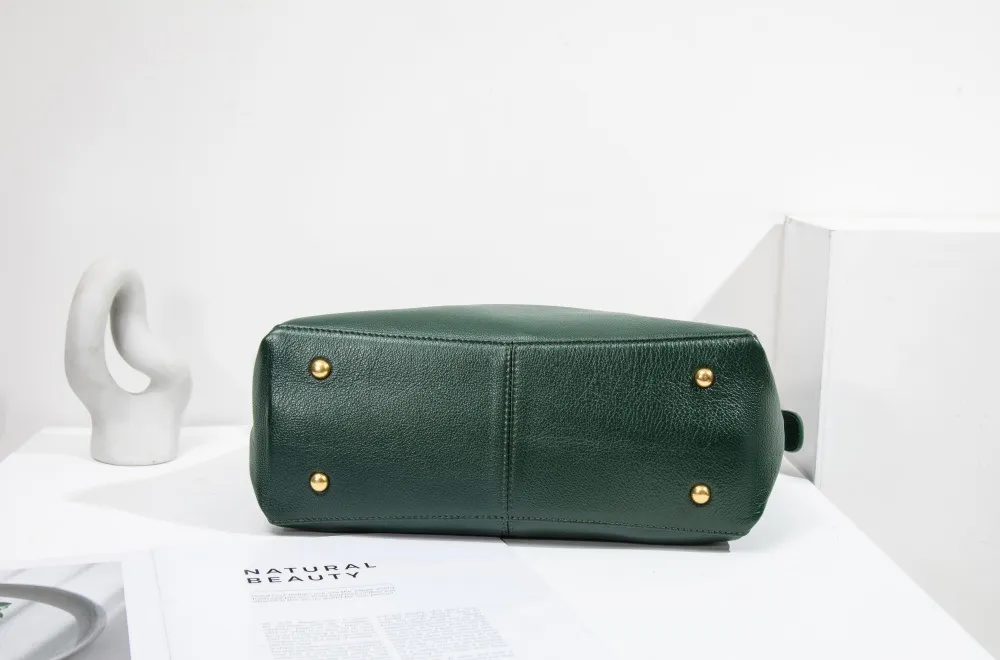 Hot Sale New Arrival Custom Women's Genuine Leather Shoulder Bag Big Capacity Waterproof Portable Handbags Tote Bag