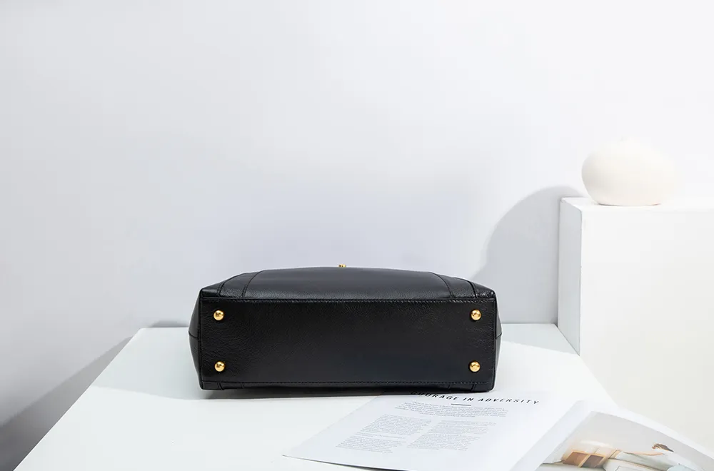 BALIYA H98055 genuine leather tote bag large capacity commuter women's bag simple versatile handbag