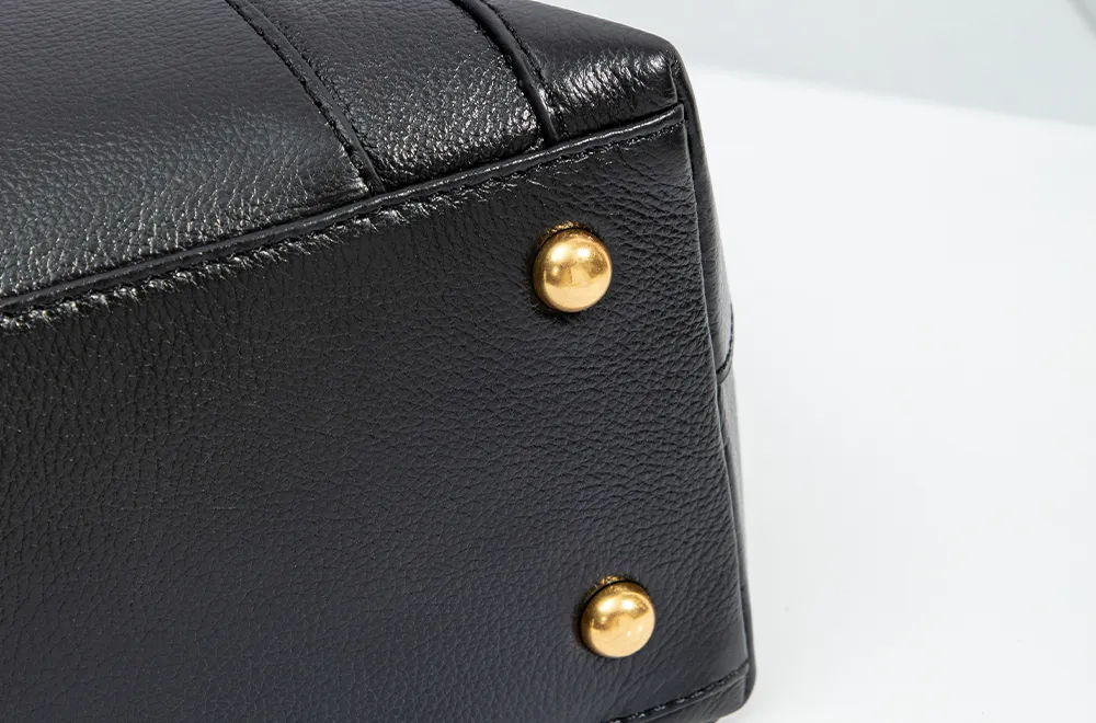 BALIYA H98055 genuine leather tote bag large capacity commuter women's bag simple versatile handbag