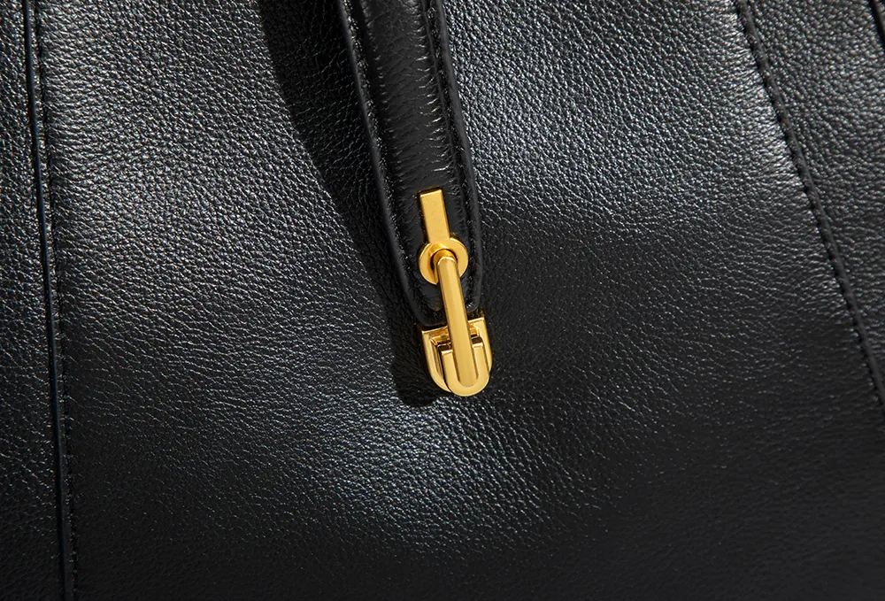 BALIYA H98055 genuine leather tote bag large capacity commuter women's bag simple versatile handbag