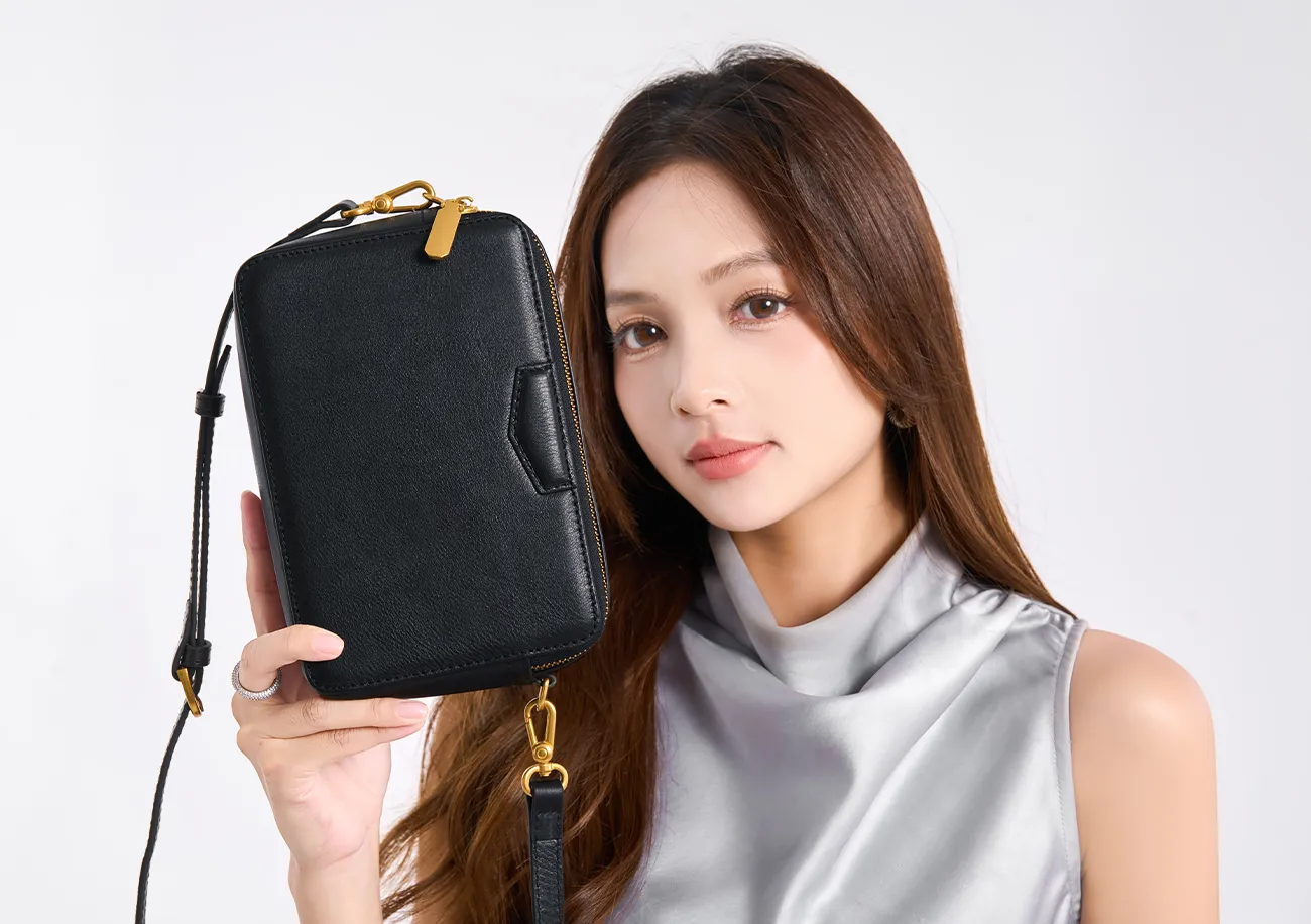 BALIYA H98073 ladies' top layer cowhide shoulder bag satchel handbag small square bag