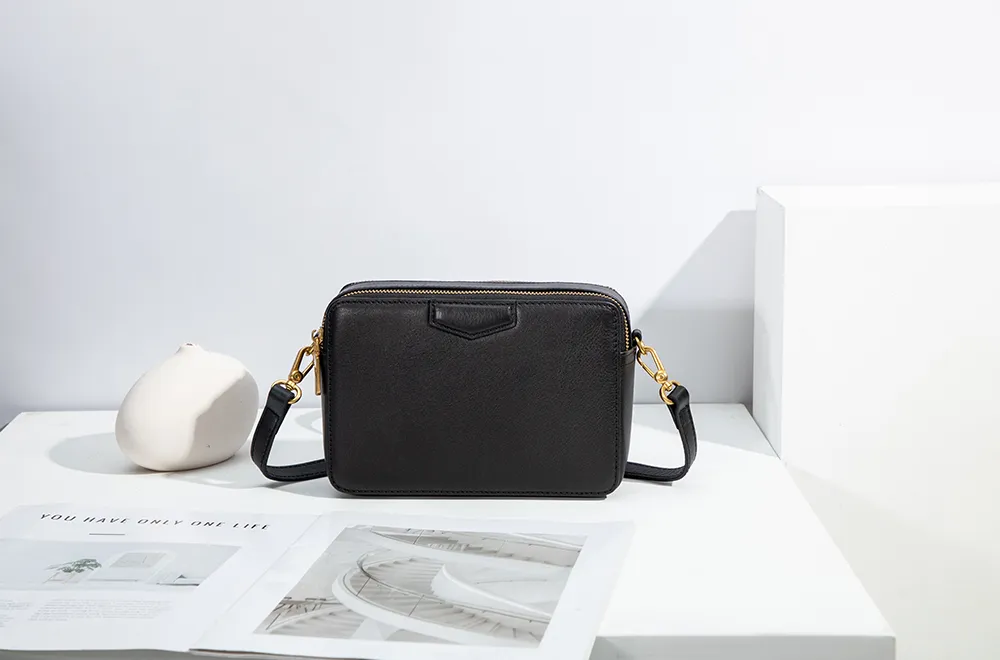 BALIYA H98073 ladies' top layer cowhide shoulder bag satchel handbag small square bag