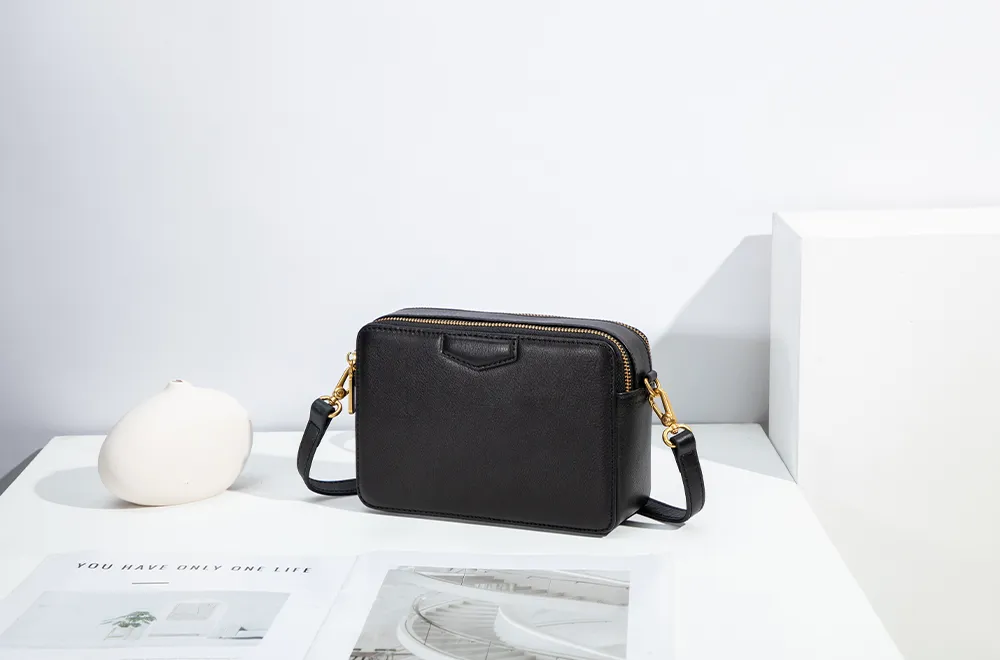 BALIYA H98073 ladies' top layer cowhide shoulder bag satchel handbag small square bag