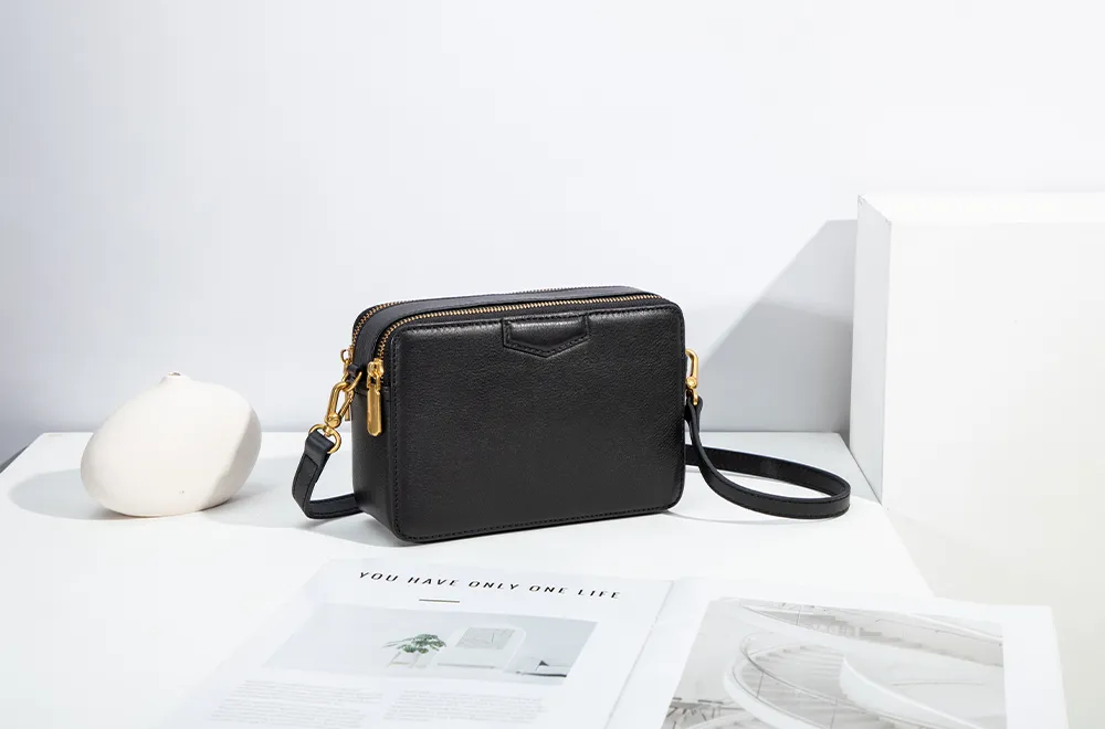 BALIYA H98073 ladies' top layer cowhide shoulder bag satchel handbag small square bag