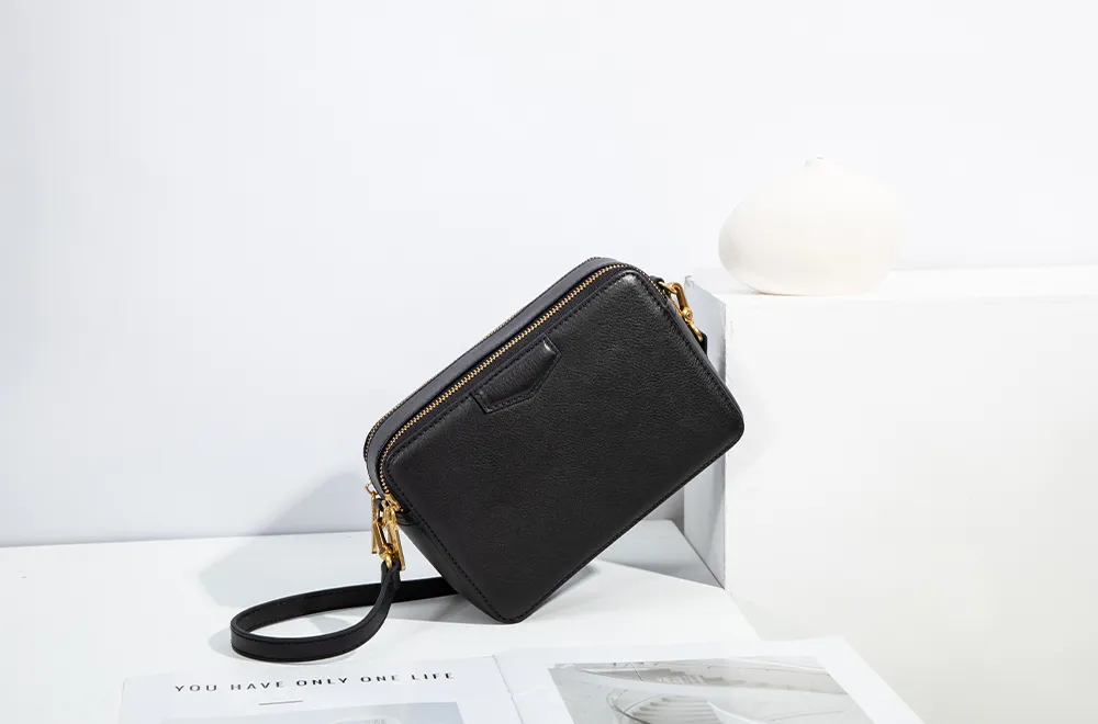 BALIYA H98073 ladies' top layer cowhide shoulder bag satchel handbag small square bag