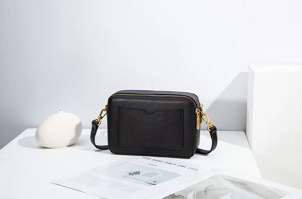 BALIYA H98073 ladies' top layer cowhide shoulder bag satchel handbag small square bag