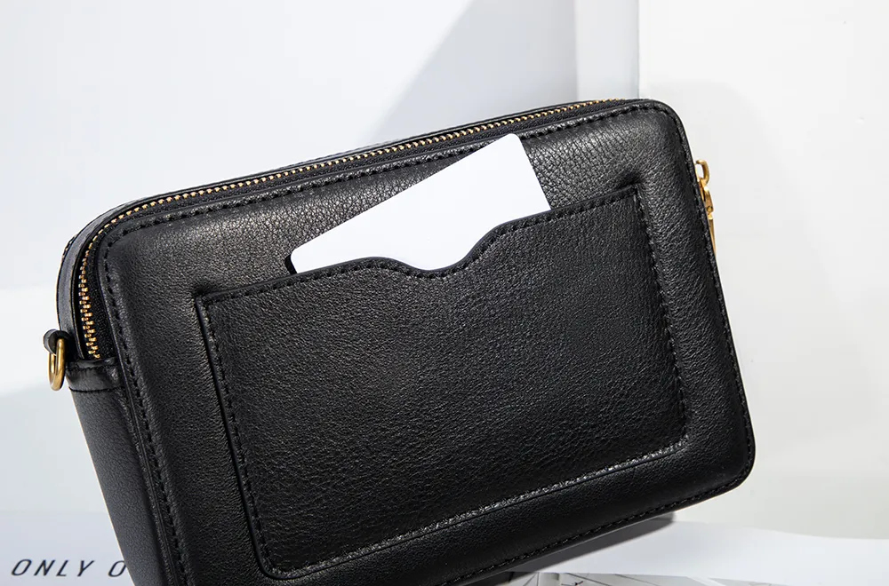 BALIYA H98073 ladies' top layer cowhide shoulder bag satchel handbag small square bag