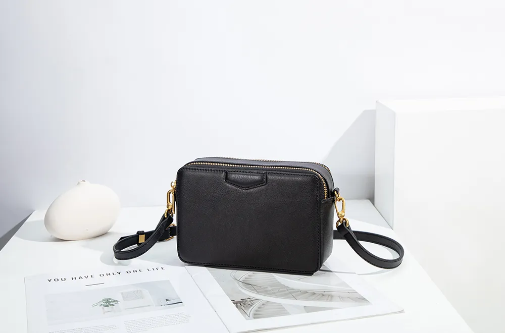 BALIYA H98073 ladies' top layer cowhide shoulder bag satchel handbag small square bag