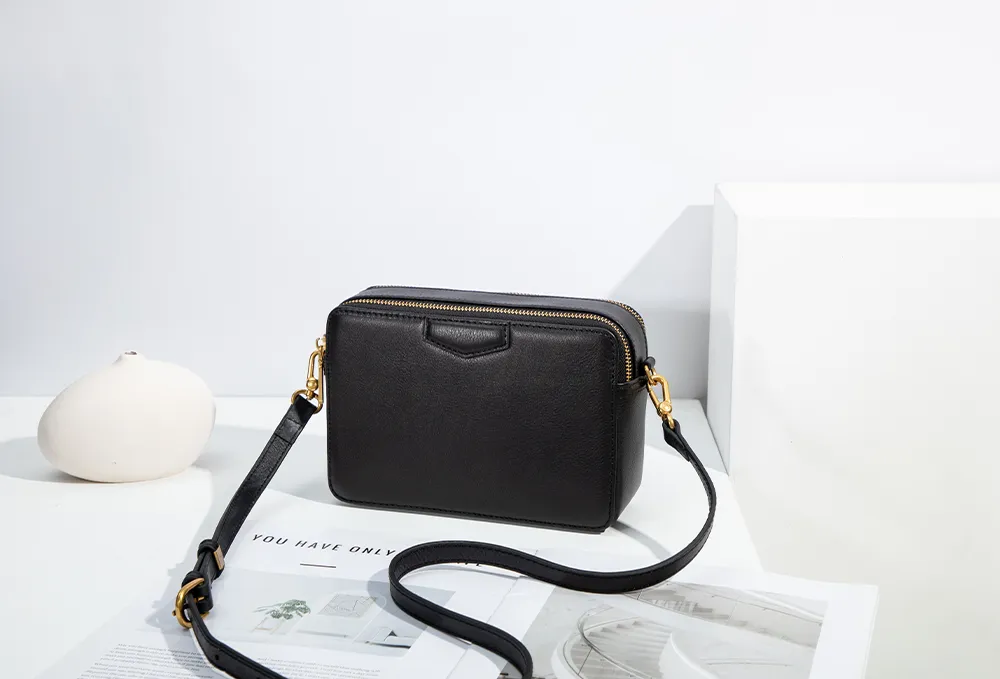 BALIYA H98073 ladies' top layer cowhide shoulder bag satchel handbag small square bag