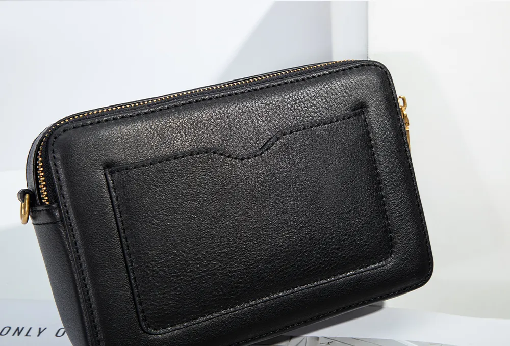 BALIYA H98073 ladies' top layer cowhide shoulder bag satchel handbag small square bag