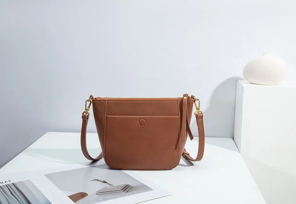 Baliya Italian Genuine Leather Crossbody Bag With Front Pocket And Compartment Women's Phone Bag
